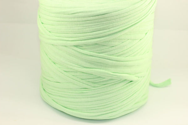 Light Green T-shirt Yarn, Cotton Yarn, Recyled Fabric yarn, home textile yarn, crochet yarn, basket yarn, yarn, bag yarn, Upcycled Yarn