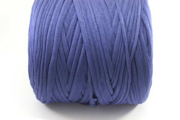 Dark Blue T-shirt Yarn, Cotton Yarn, Recyled Fabric yarn, home textile yarn, crochet yarn, basket yarn, yarn, bag yarn, Upcycled Yarn