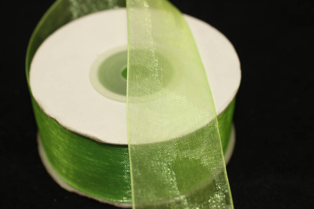 Ec Ribbon 22 meters Green Organza ribbon, fall ribbon, Wedding ribbons, Organza ...