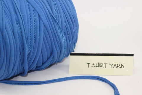 Blue T-shirt Yarn, Cotton Yarn, Recyled Fabric yarn, home textile yarn, crochet yarn, basket yarn, yarn, bag yarn, Upcycled Yarn