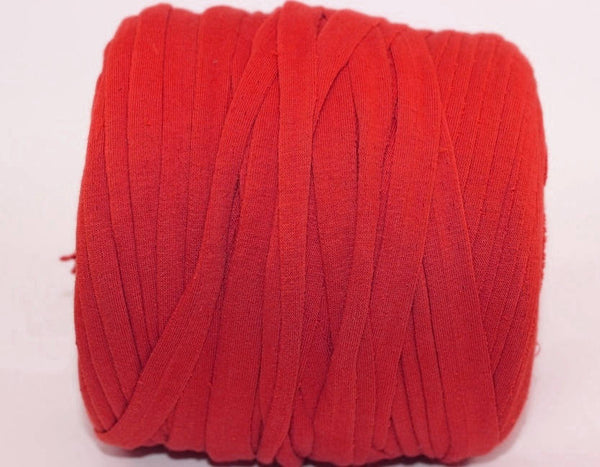 Red T-shirt Yarn, Cotton Yarn, Recyled Fabric yarn, home textile yarn, crochet yarn, basket yarn, fabric yarn, bag yarn, Upcycled  Yarn