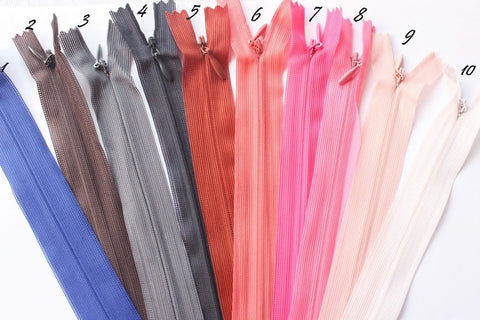 Skirt Zippers, 18cm (7inches) zipper, dress zipper, zipper for skirt, hide zipper, secret zipper, dress zipper, Colorfull zippers