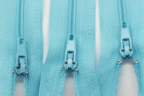 10 pcs Sky Blue Zippers, 18-60cm, 7-23inc zipper, pants zipper, zipper for pants, zipper, bag zipper, zippers, wallet zipper,
