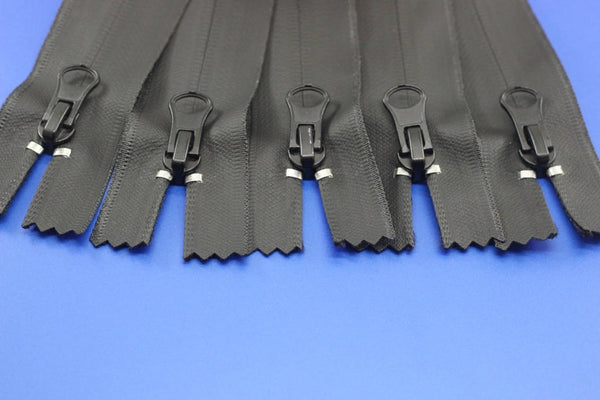 Waterproof Black Zippers, 20 cm, (7inc) zipper, Waterproof zipper, Water Resistant zipper, Jacket Zipper, WRBZ