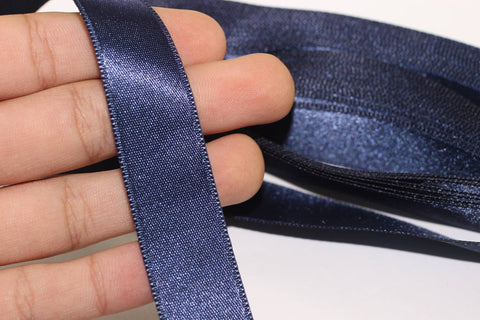 10 meters Dark Blue Satin Ribbon, Double Sided Ribbon, Silky Ribbon, Satin Ribbons, wedding ribbon, gift ribbon, double faced Ribbon, STNR