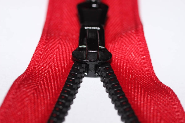Red Separating zipper, 70 cm (27 inches) zipper, Plastic Chunky Teeth zipper