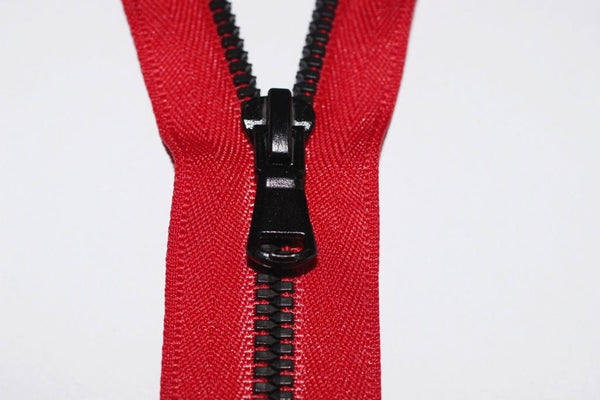 Red Separating zipper, 70 cm (27 inches) zipper, Plastic Chunky Teeth zipper