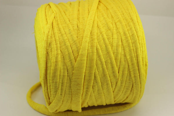 Yellow T-shirt Yarn, Cotton Yarn, Recyled Fabric yarn, home textile yarn, crochet yarn, basket yarn, yarn, bag yarn, Upcycled Yarn