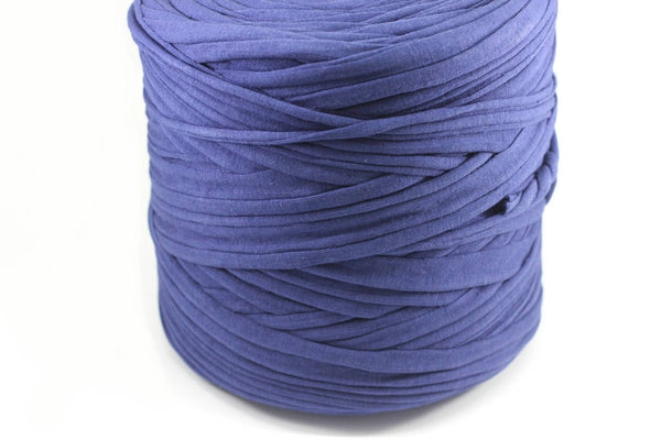 Dark Blue T-shirt Yarn, Cotton Yarn, Recyled Fabric yarn, home textile yarn, crochet yarn, basket yarn, yarn, bag yarn, Upcycled Yarn