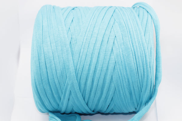 Light Blue T-shirt Yarn, Cotton Yarn, Recyled Fabric yarn, home textile yarn, crochet yarn, basket yarn, bag yarn, Upcycled Yarn, n tshirt