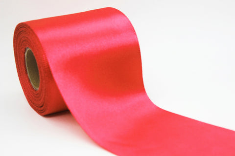 10 cm (3.9in) Red Satin Ribbon, wide satin ribbon, Large satin ribbon, Silk Ribbon, Satin Ribbons, wedding ribbon, double faced Ribbon, STNR