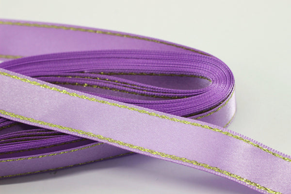 10 meters (10.90 yrds) Golden Lilac Satin Ribbon, Double Sided Ribbon, Silk Ribbon, Satin Ribbons, premium ribbons, sparkle ribbon, STNS