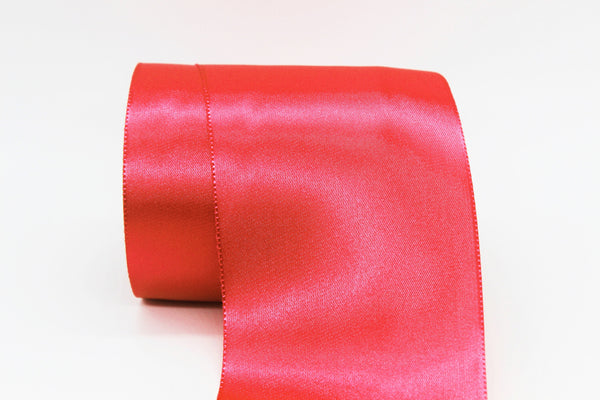 10 cm (3.9in) Red Satin Ribbon, wide satin ribbon, Large satin ribbon, Silk Ribbon, Satin Ribbons, wedding ribbon, double faced Ribbon, STNR