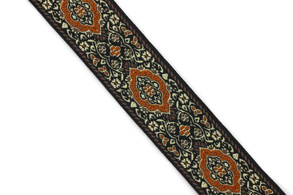 18mm Medieval Ribbon, Jacquard Trim, Jacquard Ribbon, Floral Embroidery, Decorating, Sewing Supplies, Home Decor