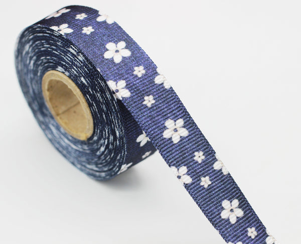 20 mm Blue ribbon, Grosgrain ribbons, printed ribbons, craft ribbon, hairbow supplies, Flower ribbons, Jean ribbons, ribbon for pants, BLRB
