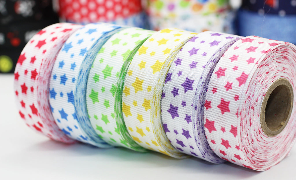 Str Ribbon 20mm Star ribbons, Grosgrain ribbons, printed ribbons, collar supplies ...