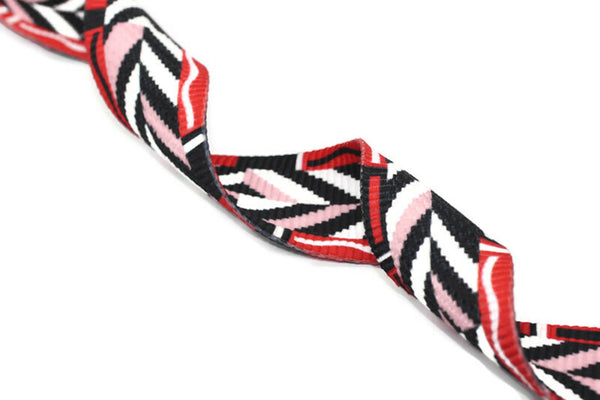 45 mm Grosgrain Ribbons (1.77 inche), Geometric ribbon, camera ribbon, Thick Trim, Large ribbon, bag ribbon, guitar ribbons, BCSR