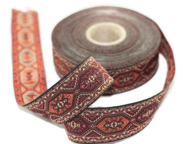 18 mm Multicolor Woven Jacquard ribbons (0.70 inches), jacquard trim, Decorative Craft Ribbon, Sewing trim, embroidered ribbon, 18588