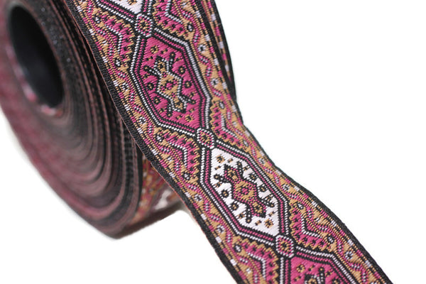 18 mm Lilac Woven Jacquard ribbons (0.70 inches), jacquard trim, Decorative Craft Ribbon, Sewing trim, embroidered ribbon, 18588