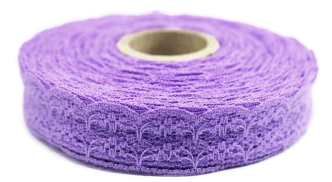 25 mm Lilac Lace trim, Seam(0.98 inches) Binding hem tape chantilly lace trim for bridal, baby, lingerie, hair accessories