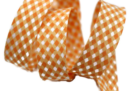 20 mm Orange Bias, Cotton bias tape,  bias binding, trim (0.78 inches), polka dot cotton bias, fold binding, Bias Tape, Ribbon cover, CBE6