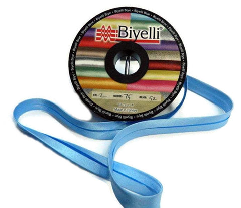 20 mm Satin bias tape, Blue  bias binding, trim (0.78 inches), Bias Binding, Bia, Tape, Tapes, Sewing bias