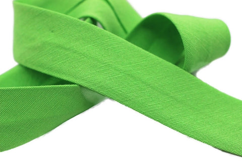 20 mm Green Cotton Bias, Cotton bias tape, bias binding, trim (0.78 inches) cotton bias, double-fold binding, Bias Tape, ribbon cover CB09