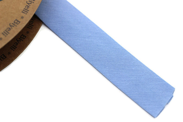 20 mm Blue Cotton Bias, Cotton bias tape,  bias binding, trim (0.78 inches),  cotton bias, double-fold binding, Bias Tape, CB07