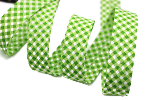 20 mm Green Bias, Cotton bias tape,  bias binding, trim (0.78 inches), polka dot cotton bias, fold binding, Bias Tape, CBE05