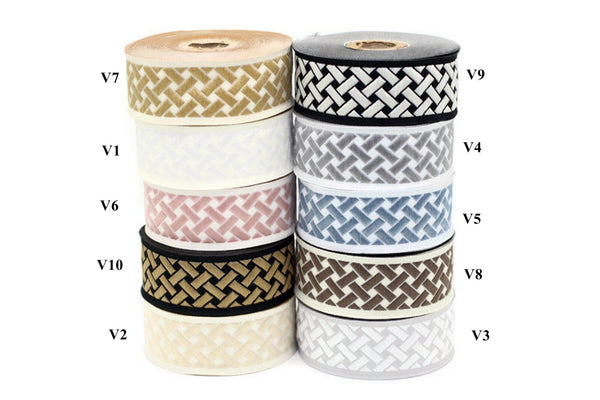 35 mm Knot 1.37 (inch) | Jacquard Trim | Embroidered Woven Ribbon | Jacquard Ribbon | Sewing Trim | 35mm Wide | 35274