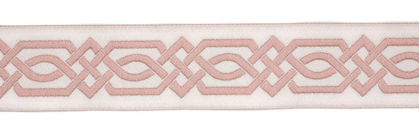 35 mm Pink Celtic Claddagh 1.37 (inch) | Celtic Ribbon | Embroidered Woven Ribbon | Jacquard Ribbon | 35mm Wide | 35272