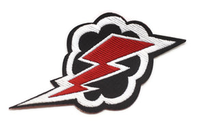 Thunderbolt Patch 1.6 Inch Iron On Patch Embroidery, Custom Patch, High Quality Sew On Badge for Denim, Sew On Patch, Applique