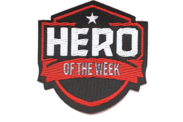 Hero of the Week Patch 1.9 Inch Iron On Patch Embroidery, Custom Patch, High Quality Sew On Badge for Denim, Sew On Patch, Applique