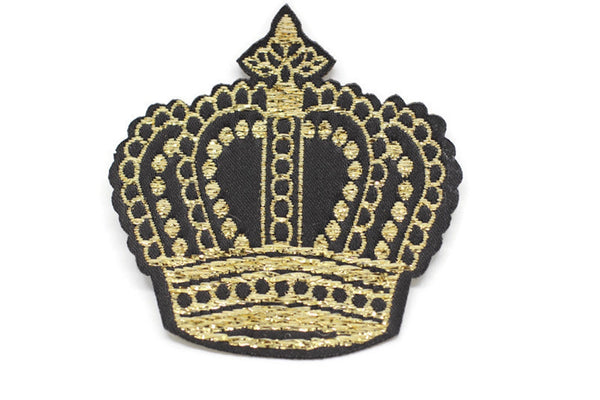 Royal Crown Patch 1.7 Inch Iron On Patch Embroidery, Custom Patch, High Quality Sew On Badge for Denim, Sew On Patch, Applique
