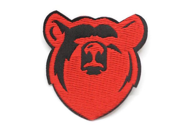 Red Bear Patch 1.7 Inch Iron On Patch Embroidery, Custom Patch, High Quality Sew On Badge for Denim, Sew On Patch, Applique