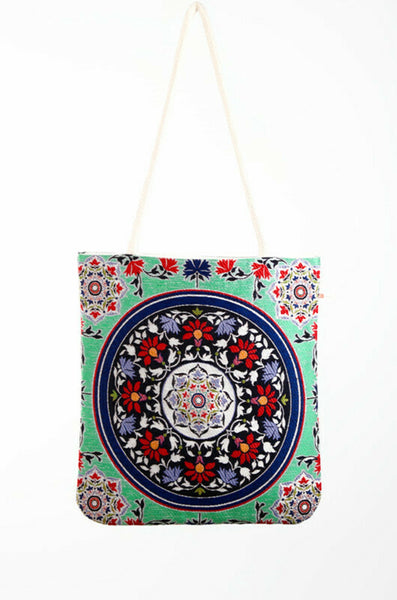 Verde Ethnic Turkish Boho Shoulder Medium Tote Bag, Kilim Bag, Geometric Bag, Hippie Bag, Shoulder Bag, Purse Bag