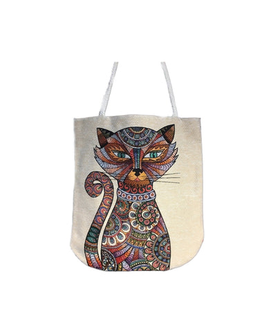 Boho Cat Vintage Style Ethnic Turkish Boho Shoulder Medium Tote Bag, Kilim Bag, Geometric Bag, Hippie Bag, Shoulder Bag, Purse Bag