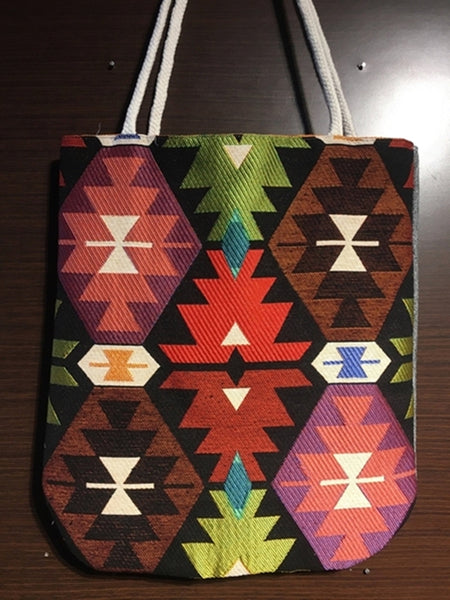 Ethnic Vintage Style Turkish Boho Shoulder Medium Tote Bag, Kilim Bag, Geometric Bag, Hippie Bag, Shoulder Bag, Purse Bag 001