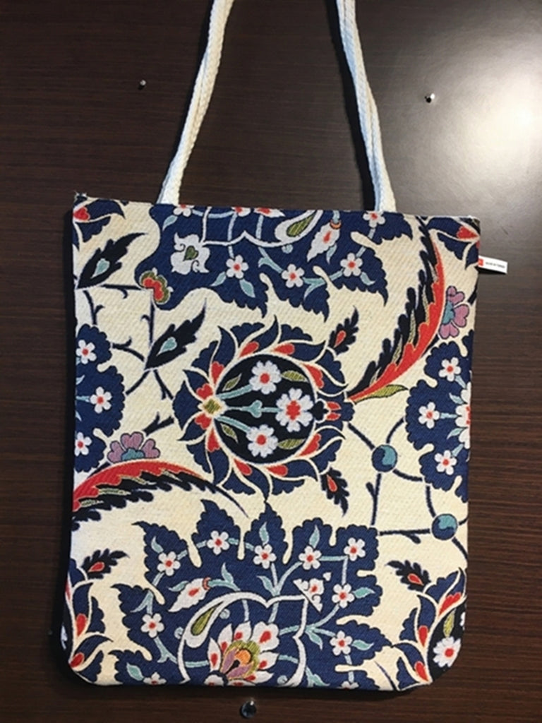 Vintage Geometric Print Tote Bag, Large Capacity Shoulder Bag