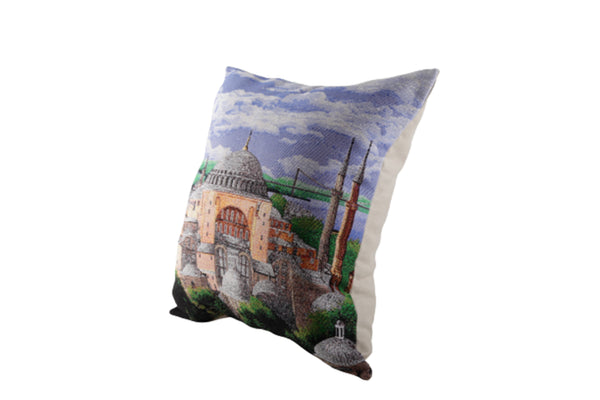 Mosque Ethnic Turkish Throw Pillow Cover | Kilim Pillow | Woven Pillow Cover| Boho Pillow Case| Decorative Pillows |Cushion Cover |Home Gift
