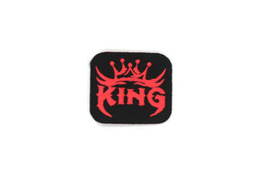 Neon Pink King Patch 1.6 Inch Iron On Patch Embroidery, Custom Patch, High Quality Sew On Badge for Denim, Sew On Patch, Applique