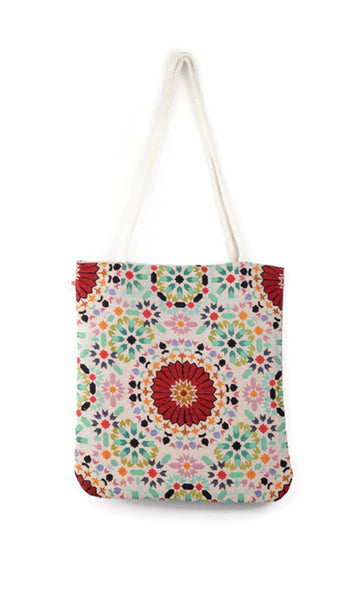 Ottoman Empire Traditional Ceramic Design Boho Shoulder Medium Tote Bag, Kilim Bag, Geometric Bag, Hippie Bag, Shoulder Bag, Purse Bag