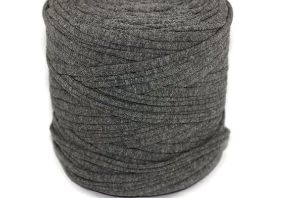 Gray T-shirt Yarn, Cotton Yarn, Recyled Fabric yarn, home textile yarn, crochet yarn, knitting yarn, trapillo yarn, bag yarn, Upcycled Yarn