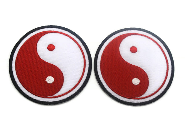 12Pcs Yin Yang Patch 3 Inch Iron On Patch Embroidery, Custom Patch, High Quality Sew On Badge for Denim, Sew On Patch, Positive Applique