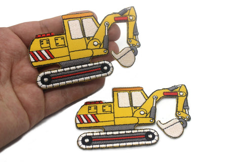 12 Pcs Bulldozer Truck Patch, Iron On Patch Embroidery, Custom Patch, High Quality Sew On Badge for Denim, Sew On Patch, Truck Patches