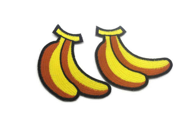 12 Pcs Banana Patch 3.14 Inches Iron On Patch Embroidery, Custom Patch, High Quality Sew On Badge for Denim, Sew On Patch, Fruit Appliques