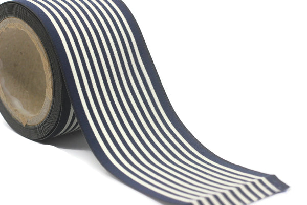 68 mm Blue-Gray  Embroidered Ribbons (2.67 inch), Jacquard Trims, Drapery Trimming, Curtain trims, Jacquard Ribbons, trim drapery, 175 V8