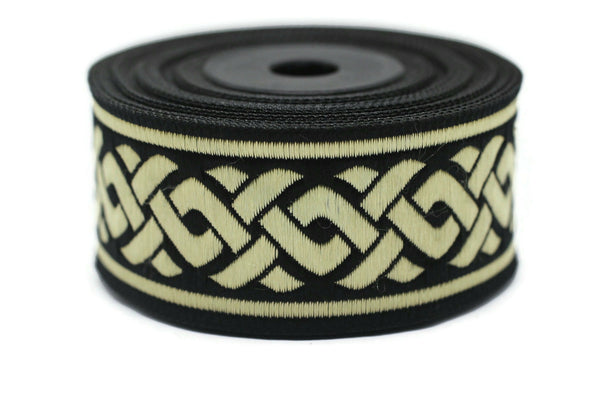35 mm Knot 1.37 (inch) | Jacquard Trim | Embroidered Woven Ribbon | Jacquard Ribbon | Sewing Trim | 35mm Wide | 35069