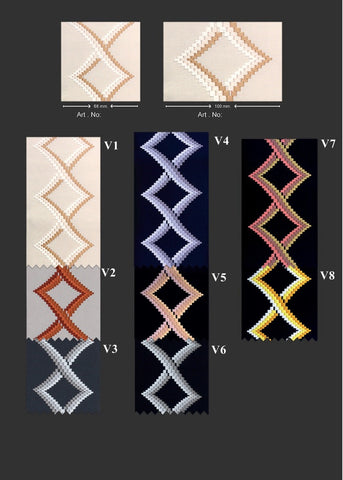 68 mm Embroidered Ribbons (2.76 inch), Curtain trims, Jacquard Trims, Sewing Trim, drapery trim, ribbon trim, trim for drapery, 201