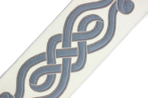68 mm Embroidered Ribbons (2.67 inch), Jacquard Trims, Sewing Trim, drapery trim, Curtain trims, Jacquard Ribbons, trim for drapery, 142 V4